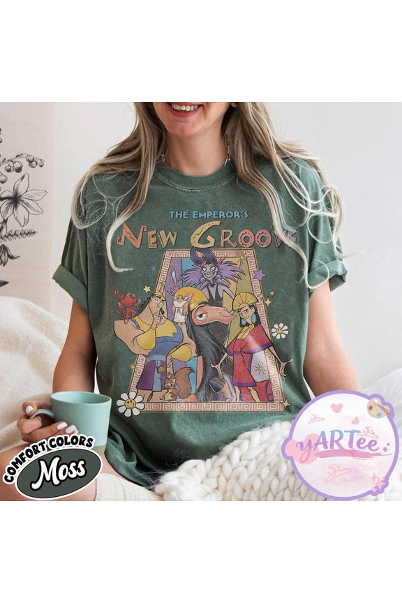 Retro The Emperor’s New Groove Comfort Colors T-Shirt, Kuzco Pacha Kronk Yzma Homage Movie Shirt