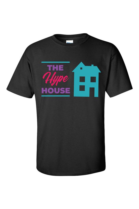 Retro The Hype House Unisex Adult Short Sleeve T-shirt-Black-xxl