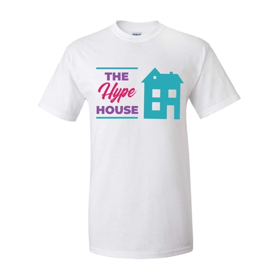 Retro The Hype House Unisex Adult Short Sleeve T-shirt-White-large