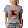 thumbnail image 1 of Retro The Lawn Ranger, Rides Again, Funny Lawn Mower Pun Quote, Heather Grey T-Shirt, Small, 1 of 5