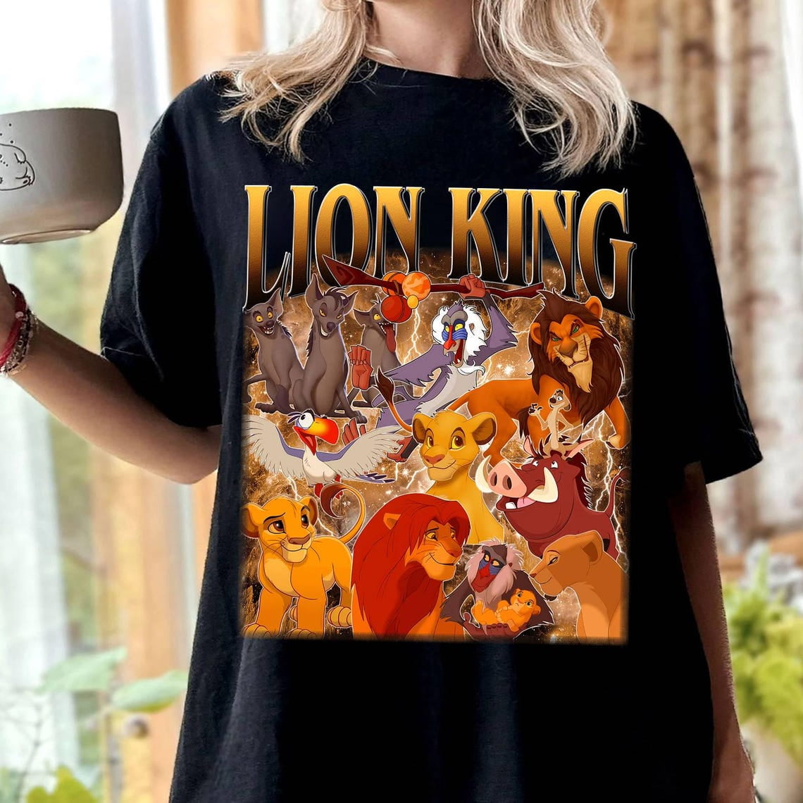 Retro The Lion King Group Characters Homage Shirt, Mufasa Simba Timon ...