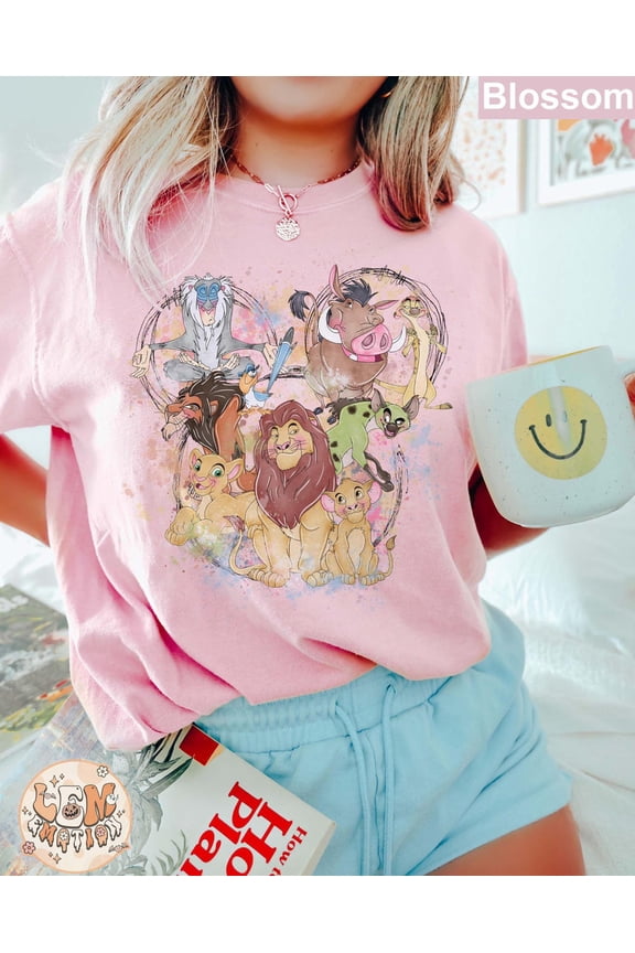 Retro The Lion King T-Shirt, Disney Watercolor Shirt, Disney Timon And Pumbaa Tee, Animal Kingdom