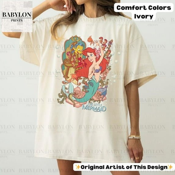 Retro The Little Mermaid Shirt, Disney T-shirt, Women's Little Mermaid Ariel Shirt, Ariel Mermaid Shirt, Disney Ariel Under the Sea Shirt