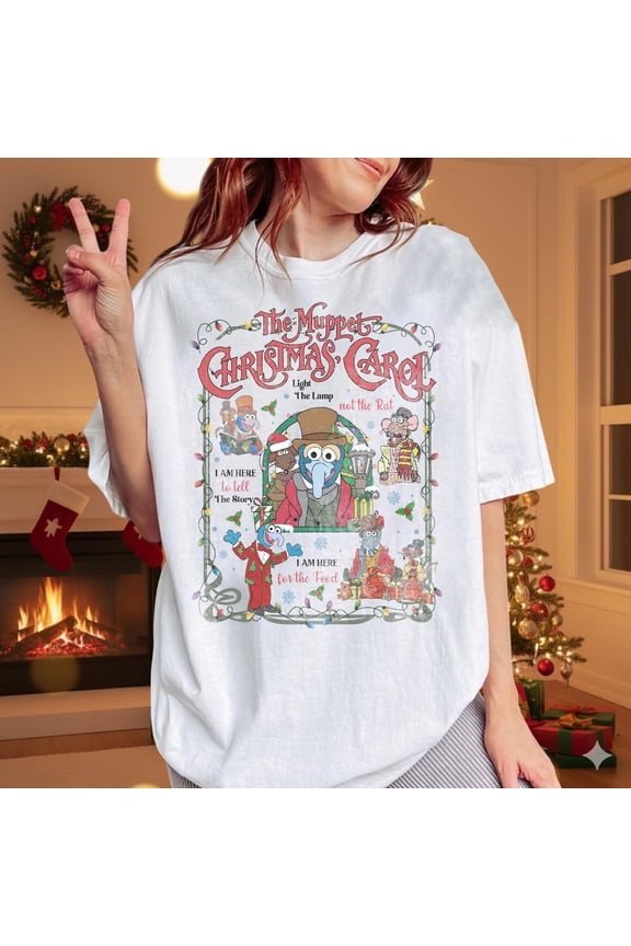 Retro The Muppet Christmas Carol Shirt, Gonzo and Rizzo Christmas Shirt