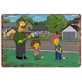 thumbnail image 1 of Retro The Simpsons Metal Tin Sign Poster Wall Decor Gift For Bathroom Bedroom Cafe School Theater Restaurant Farm Cinema Vintage Metal Plaque 12x16 Inch, 1 of 4