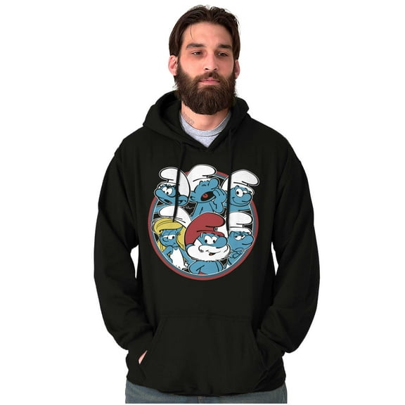 Retro The Smurfs Cartoon Characters Hoodie Sweatshirt Women Men Brisco Brands S