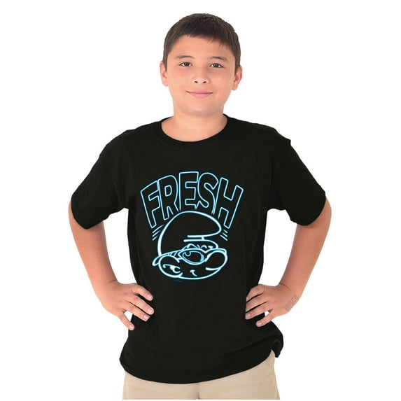 Retro The Smurfs Cartoon Fresh Crewneck T Shirts Boy Girl Teen Brisco Brands S