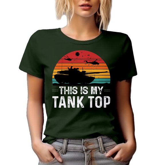 Retro This Is My Tank Top - Witty Costume Party Pun Joke Quote, Military Green T-Shirt, 3XL
