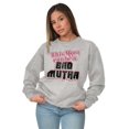 thumbnail image 1 of Retro This Mom Can Be A Bad Mutha Women Crewneck Sweatshirt Brisco Brands S, 1 of 5