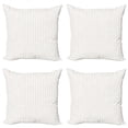 thumbnail image 1 of Ambesonne Retro Throw Pillow Cover 4 Pack, Pastel Simple Shapes, 20", Champagne White, 1 of 2
