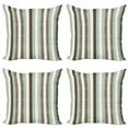 thumbnail image 1 of Ambesonne Retro Throw Pillow Cover 4 Pack, Striped Classical Old, 24", Almond Green Brown Cream, 1 of 2