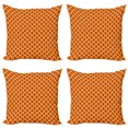 thumbnail image 1 of Ambesonne Retro Throw Pillow Cover 4 Pack, Squama in Warm Colors, 24", Multicolor, 1 of 2