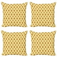 thumbnail image 1 of Ambesonne Retro Throw Pillow Cover 4 Pack, Old Fashioned Rhombus, 16", Pale Yellow Amber, 1 of 2