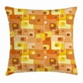 thumbnail image 1 of Retro Throw Pillow Cushion Cover, Abstract Square Pattern Rounded Funky Geometric Modern Ornament Tiled Illustration, Decorative Square Accent Pillow Case, 20 X 20 Inches, Multicolor, by Ambesonne, 1 of 2