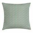thumbnail image 1 of Retro Throw Pillow Cushion Cover, Abstract Style Simplistic Oval Shapes Repeating on Turquoise Background, Decorative Square Accent Pillow Case, 18 X 18 Inches, Turquoise Brown Ivory, by Ambesonne, 1 of 2