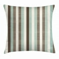 thumbnail image 1 of Retro Throw Pillow Cushion Cover, Classical Vertical Stripes Fabric Texture Image Old Fashioned Display, Decorative Square Accent Pillow Case, 24 X 24 Inches, Brown Almond Green Cream, by Ambesonne, 1 of 2