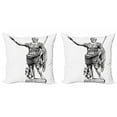 thumbnail image 1 of Ambesonne Retro Throw Pillow Cover 2 Pack, Antique King, 18", Black White, 1 of 2