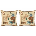thumbnail image 1 of Ambesonne Vintage Throw Pillow Cover 2 Pack, Truck Coffee Grinder, 16", Cream Orange Grey, 1 of 6