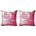 thumbnail image 1 of Ambesonne Retro Throw Pillow Cover 2 Pack, Red Grunge Celestial, 16", Red Blue Yellow, 1 of 6