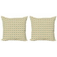 thumbnail image 1 of Ambesonne Retro Throw Pillow Cover 2 Pack, Vintage Pale Circles, 18", Multicolor, 1 of 2