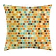 thumbnail image 1 of Retro Throw Pillow Cushion Cover, Square Wall Pattern with Colorful Abstract Shapes Mosaic Motifs Geometric Design, Decorative Square Accent Pillow Case, 20 X 20 Inches, Multicolor, by Ambesonne, 1 of 2