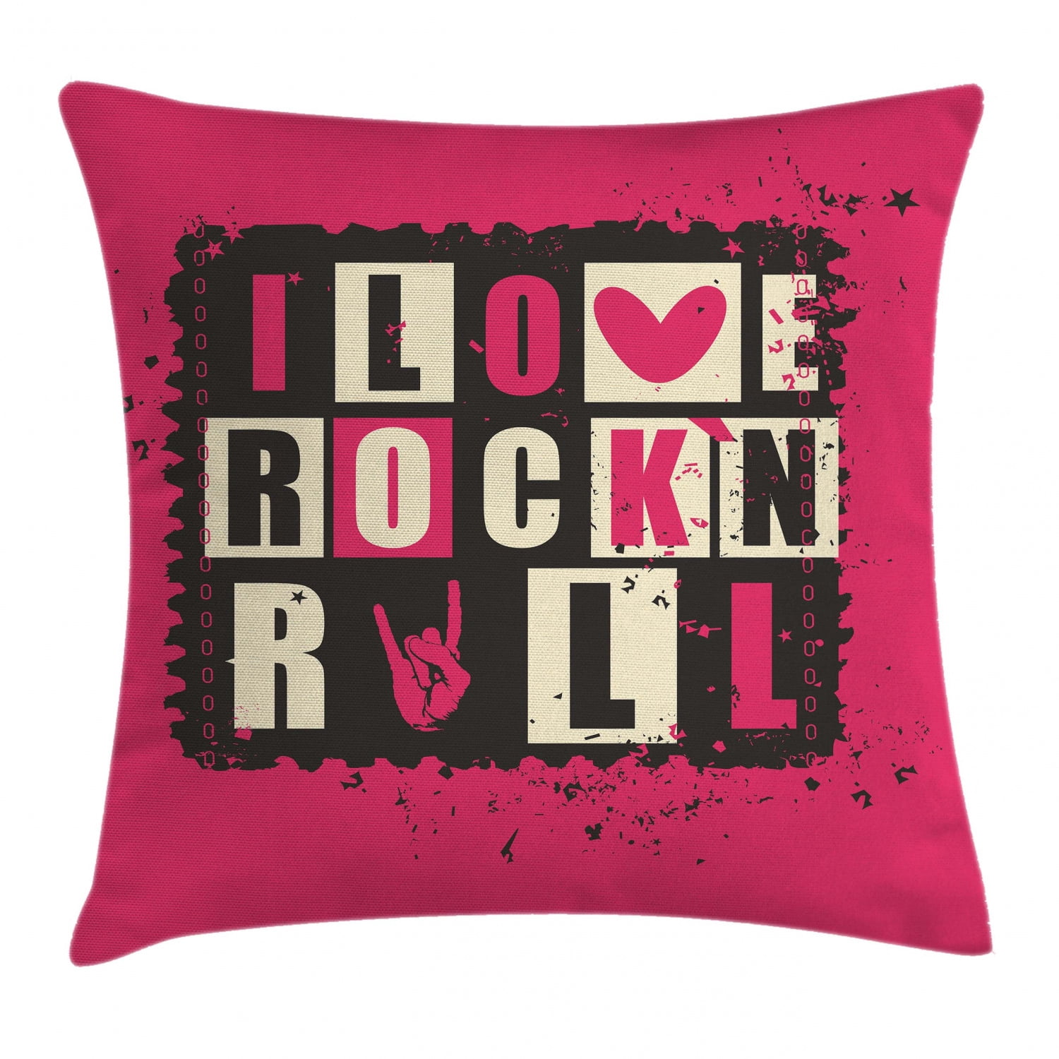 Retro Throw Pillow Cushion Cover, Vintage Letters 