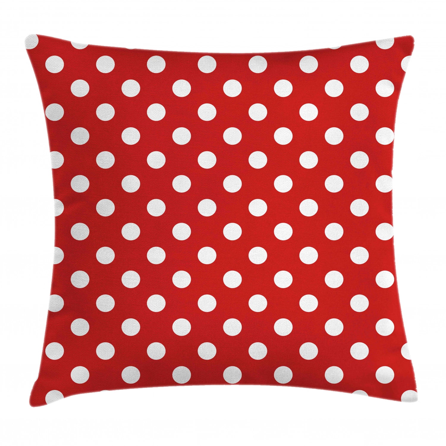 Retro Throw Pillow Cushion Cover, Vintage Polka Dots with Big White