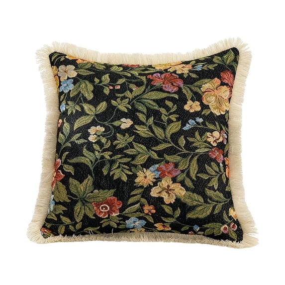 Retro Throw Pillowcase Tassel Flower Cushion Cover Car Square Sofa