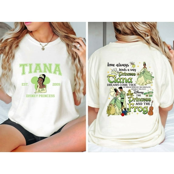 Retro Tiana Princess Comfort Color T-Shirt, Disney Princess Shirt, Princess and the Frog, Disney Tiana Shirt, Disney Girl Trip Tee