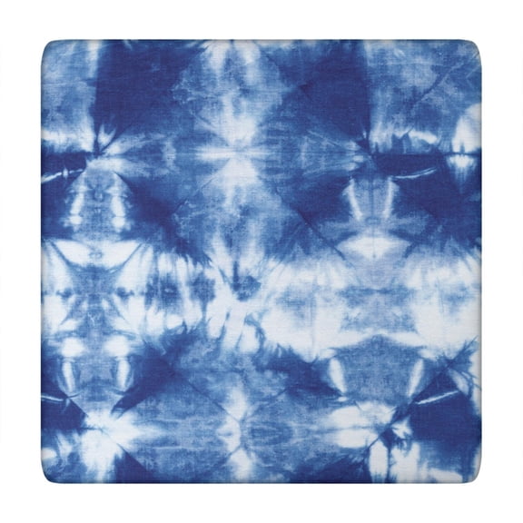Retro Tie Dye Fitted Tablecloth - Abstract Psychedelic Swirl Elastic Table Cover, Soft & Durable, Machine Washable for Indoor/Outdoor Use (34" x 34")