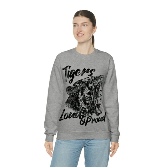 Retro Tigers School Spirit Tiger Mascot Football Mom Vintage Sweatshirt