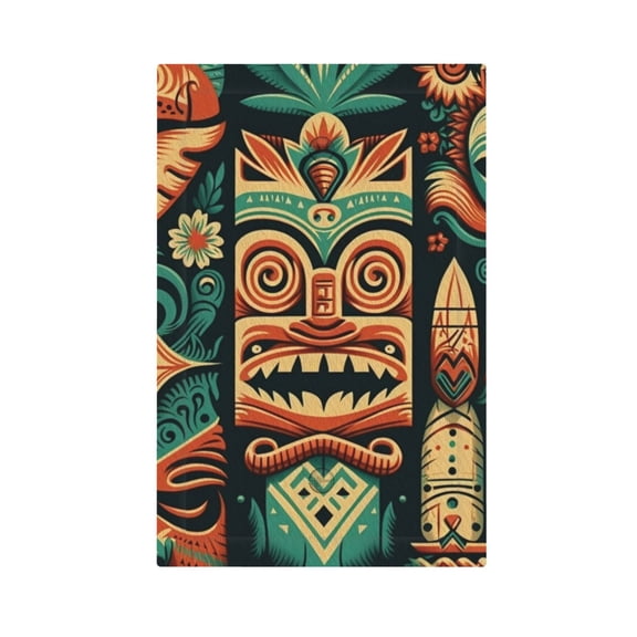 Retro Tiki Hawaiian Vintage Light Switch Cover Decorator No Device Blank Wall Plate 1-Gang Receptacle Outlet Decor