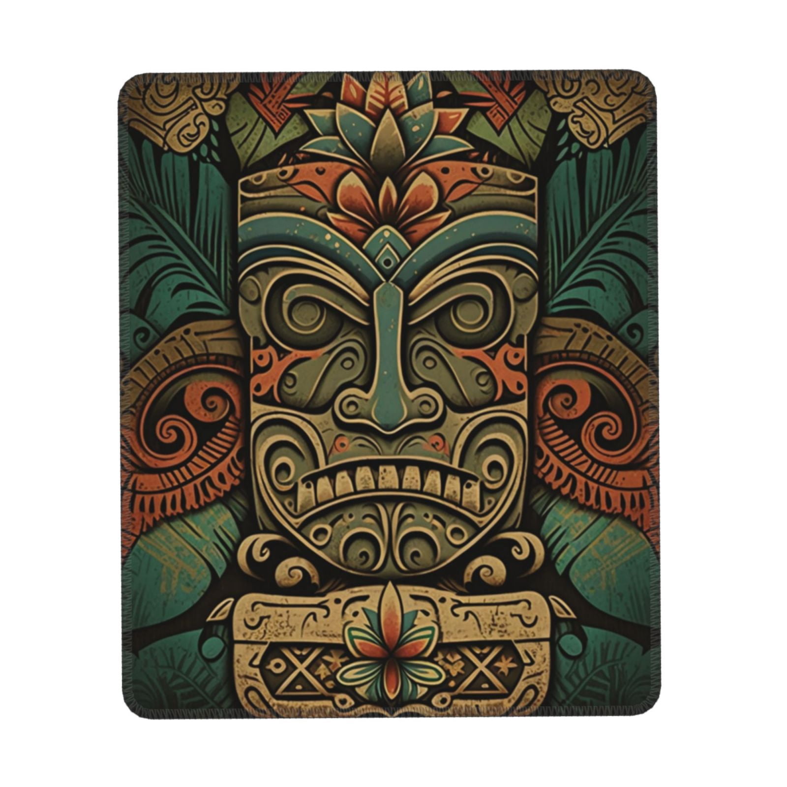 Tiki Notebook Retro Tiki Tribal Hawaiian Vintage Gaming Mouse Pad 10 x 12 inch ...