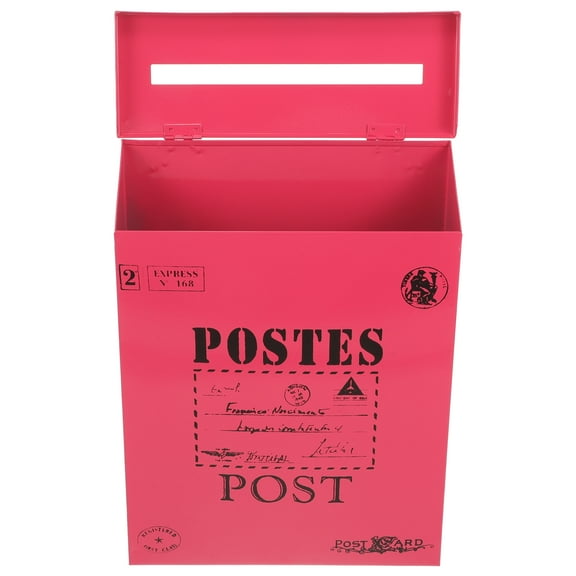 Retro Tin Mailbox Door Mailboxes for outside Wall Mounted Office Rosy