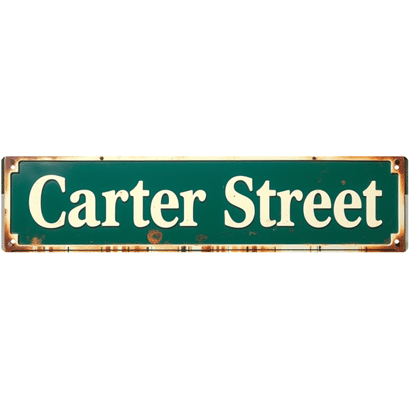 Retro Tin Sign 16*4 Inch Carver Ave. Sign - For Kitchen, Garage, Outdoor | kitchen signs wall decor, garage decor, outdoor sign