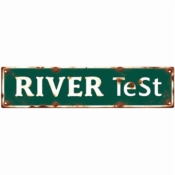 Retro Tin Sign 16*4 Inch River Avenue Sign - For Man Cave, Kitchen, Patio | man cave decor, retro kitchen decor, patio signs