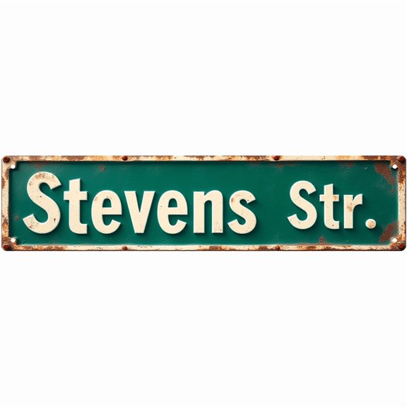 Retro Tin Sign 16*4 Inch Stevens Str. Sign - For Man Cave, Kitchen, Patio | man cave decor, retro kitchen decor, patio signs