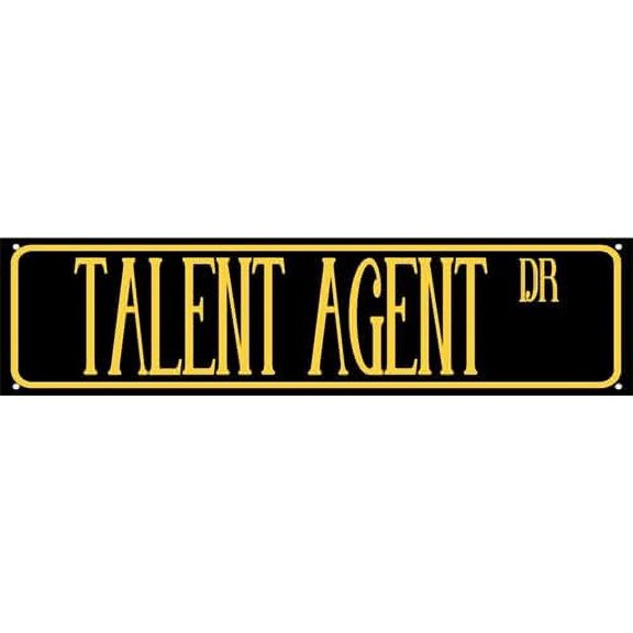 Retro Tin Sign Talent Agent Dr Vintage Metal Sign 4x16 Inch 10x40 CM