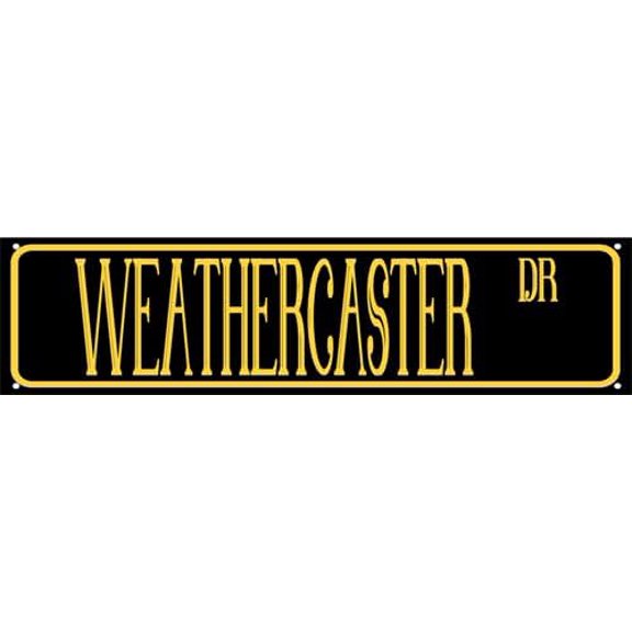 Retro Tin Sign Weathercaster Dr Vintage Metal Sign 4x16 Inch 10x40 CM