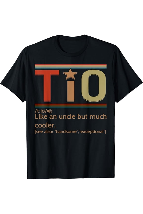 Retro Tio Definition T-Shirt Funny Spanish Uncle Gift for Men Vintage Style Graphic Tee