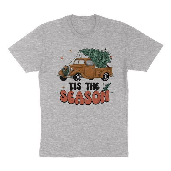 Retro Tis the Season Shirt Unisex X-Small Grey