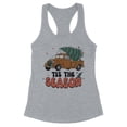 thumbnail image 1 of Retro Tis the Season Tank Top Fitted Racerback Women's 2X-Large Heather Grey, 1 of 5