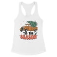 thumbnail image 1 of Retro Tis the Season Tank Top Fitted Racerback Women's Large White, 1 of 5