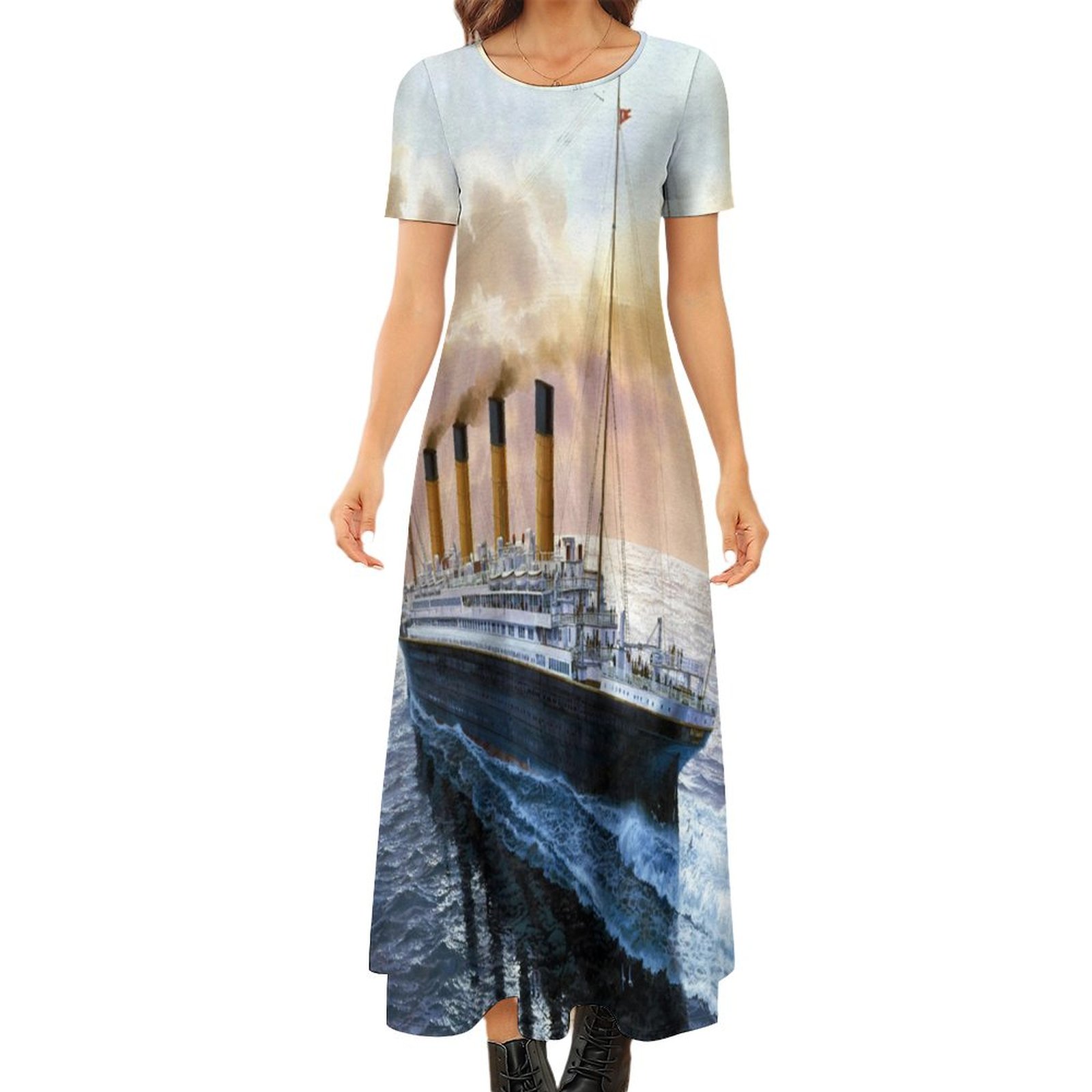 Snow Gnomes Women's Maxi Dress - Casual Summer Long Dress With Floral Print, Loose & Flow Fit