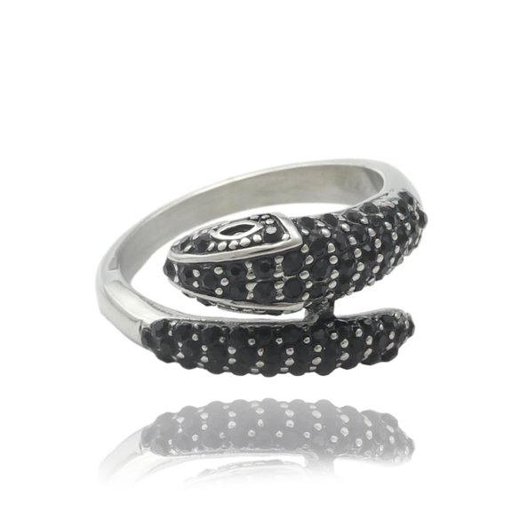 Retro Titanium Steel Animal Snake Ring