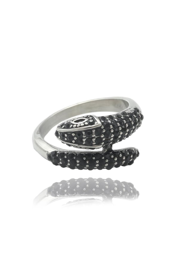 Retro Titanium Steel Animal Snake Ring