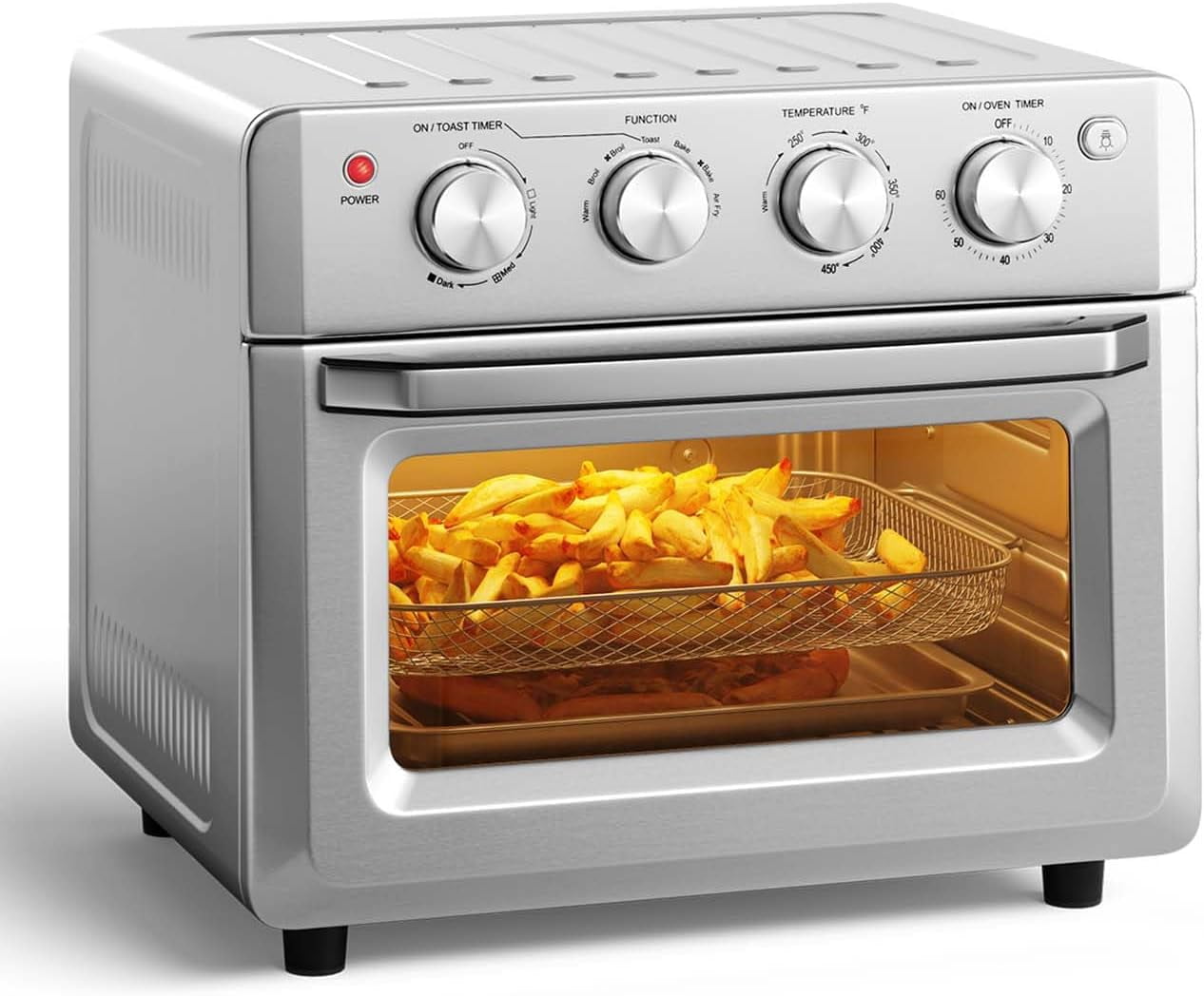 Retro Toaster Oven, Air Fryer Oven & Toasters 19QT, 7 in 1 Convection