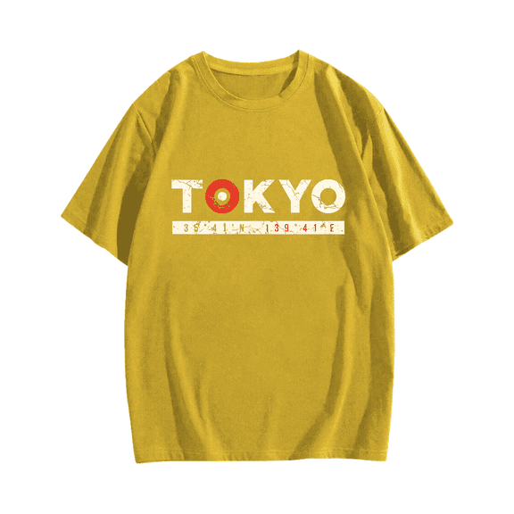Retro Tokyo Cotton casual T-shirt