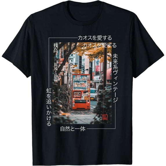 Retro Tokyo Vending Machine, Japanese Streetwear Aesthetic T-Shirt ...