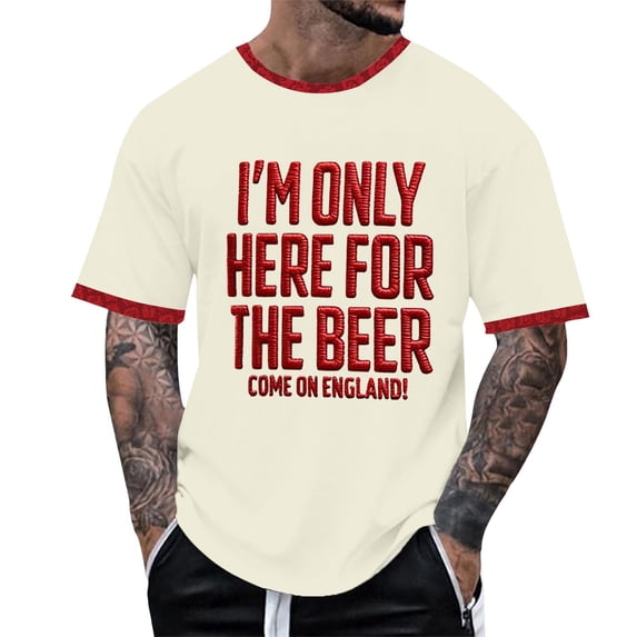 Retro Tone Streetwear Graphic Jersey, Men’s Casual Game Day Tee, Lightweight Everyday Fashion Top